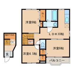 掛川駅 車移動21分  13.3km 2階の物件間取画像